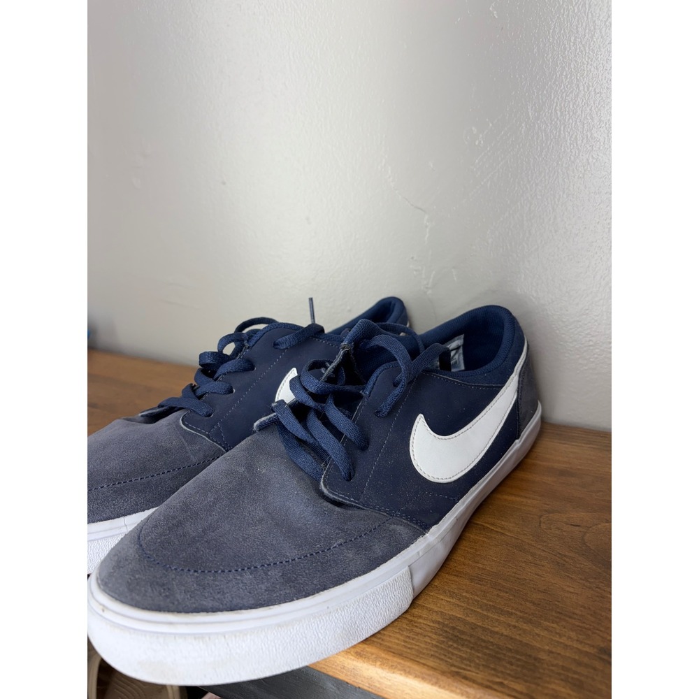 Nike SB Solarsoft Portmore II Navy Blue Grey Skate Shoes 880266-410 Mens 11